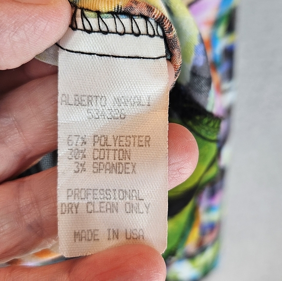 Alberto Makali Womens Colorful Lace Up Detail Short Jacket Sz 6 Vintage Light - Picture 8 of 12